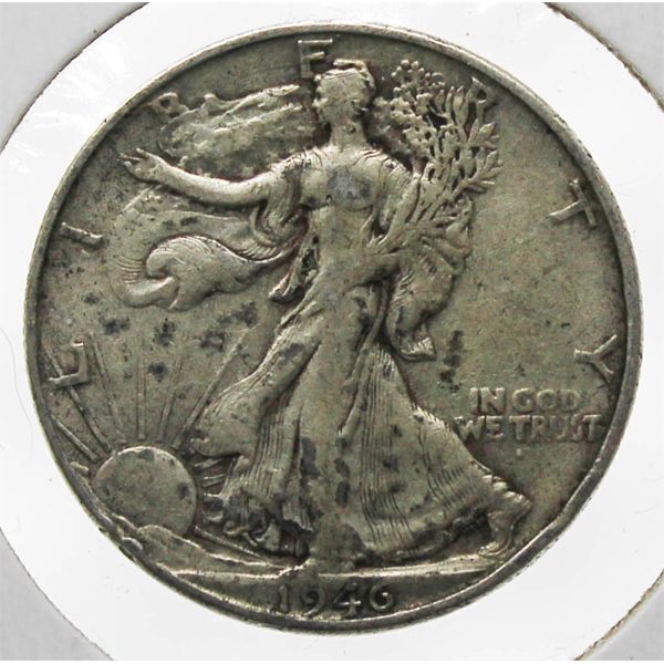 1946 USA WALKING LIBERTY SILVER HALF DOLLAR