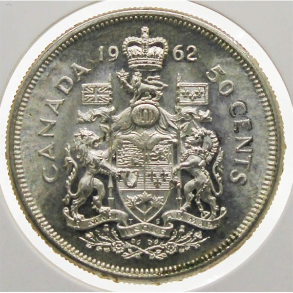 1962 CANADA SILVER HALF DOLLAR - HIGH GRADE