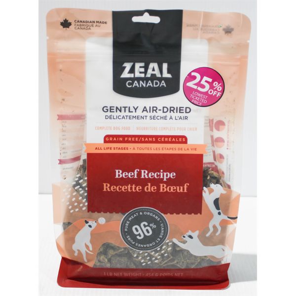 1KG ZEAL COMPLETE DOG FOOD BEEF RECIPE