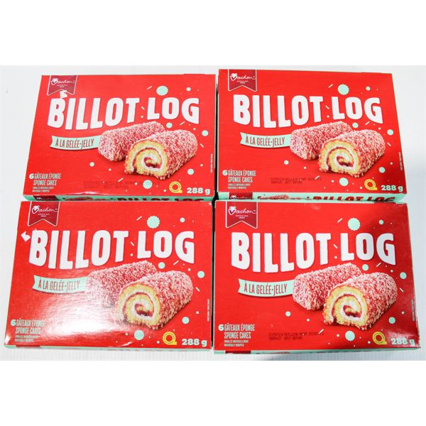 4 BXS BILLOT LOG SPONGE CAKES 6 PER BOX