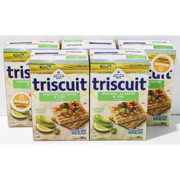 5 BX AVOCADO CILANTRO LIME FLAVORED TRISCUIT CRACKERS