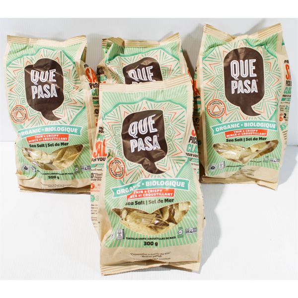 4 PKS ASST. QUE PASA ORGANIC TORTILLA CHIPS