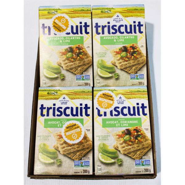 4 BX AVOCADO CILANTRO LIME FLAVORED TRISCUIT CRACKERS