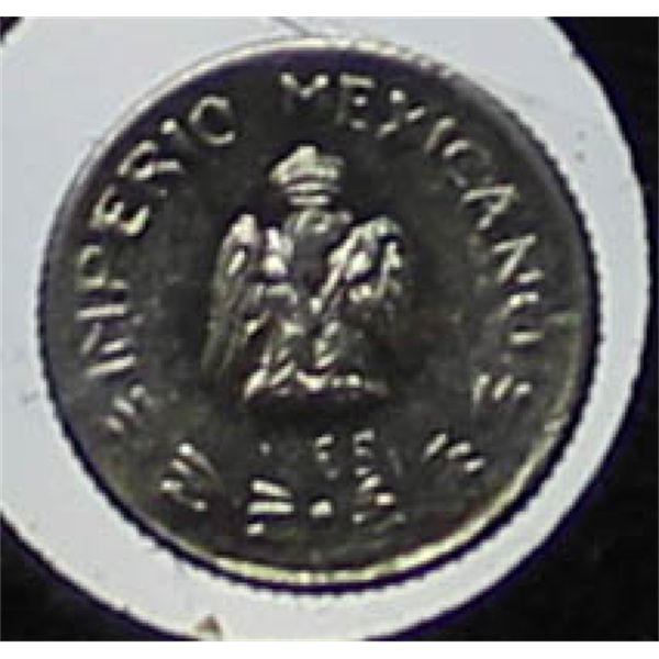 1865 SILVER MEXICAN IMPERIO COIN