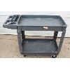 Image 2 : TWO TIER ROLLING PLASTIC UTILITY CART