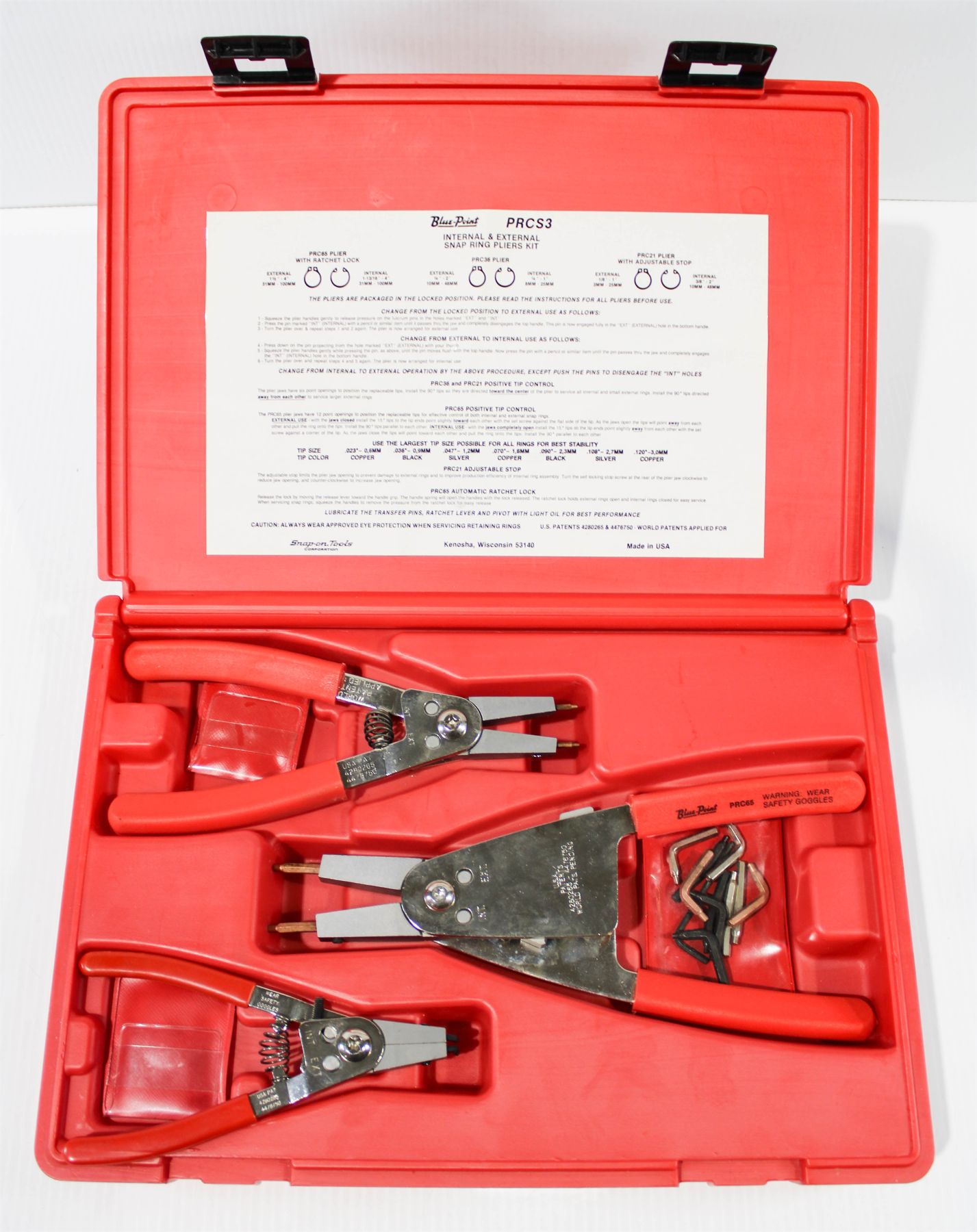 Blue Point External BLUE-POINT INTERNAL & EXTERNAL SNAP RING PLIERS KIT