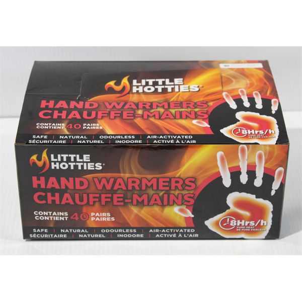 PARTIAL BOX OF LITTLE HOTTIES HAND WARMERS - NEAR FULL 