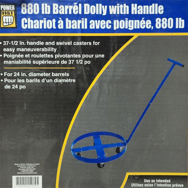 NEW 880LB BARREL DOLLY WITH HANDLE