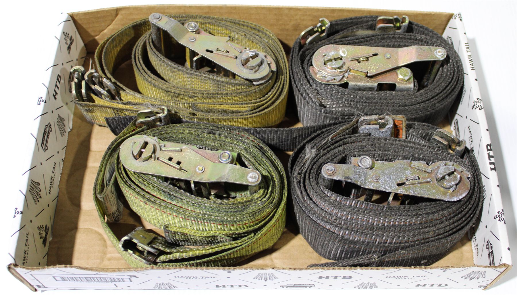 4 E Track Ratchet Tie-Down Cargo Straps, 2 x 16' Durable 4 E Track Ratchet Tie-Down Cargo Straps, 2 x 16' Durable