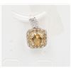 Image 1 : #349-CITRINE & CZ GEMSTONES PENDANT