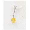 Image 1 : #343-YELLOW APPHIRE & CZ GEMSTONES PENDANT