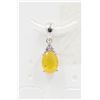 Image 1 : #339-YELLOW APPHIRE & CZ GEMSTONES PENDANT