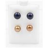 Image 1 : #305- NATURAL AKOYA PEARL STUD EARRINGS 2 SET