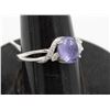 Image 1 : #240-TANZANITE & CZ RING SIZE 7.25