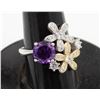 Image 1 : #224-AMETHYST & CZ RING SIZE 8