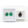 Image 1 : #145- UNHEATED GREEN AGATE & SMOKY QZ