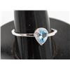 Image 1 : #208-SWISS BLUE TOPAZ & CZ RING SIZE 8.75