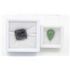 Image 1 : #141-UNHEATED AVENTURINE 4.80CT & SAPPHIRE 14.95CT