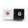 Image 1 : #126-HEATED RED RUBY 3.25 CT & ROSE QZ 4.0CT
