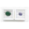 Image 1 : #106-UNHEATED TAZANITE 2.20CT & EMERALD 6.90CT