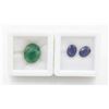 Image 1 : #134- HEATED SAPPHIRE 3.35 CT & EMERALD 6.55CT