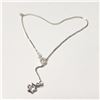 Image 1 : BZ1357-25 SILVER ANKLET 9.5" CZ NECKLACE
