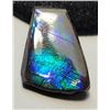 Image 1 : 20)  NATURAL BLUE/GREEN AMMOLITE 9.5 CT GEMSTONE