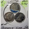 Image 1 : 15)  LOT OF 3 CANADIAN DIMES, COMMERATING 100 YEAR