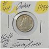 Image 1 : 16)  CANADIAN 1939 DIME, 80% SILVER.