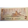 Image 3 : 10)  CANADIAN 1986 TWO DOLLAR BANKNOTE WITH ERROR