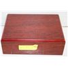 Image 1 : VINTAGE CHERRYWOOD HUMIDOR CIGAR BOX-ESTATE