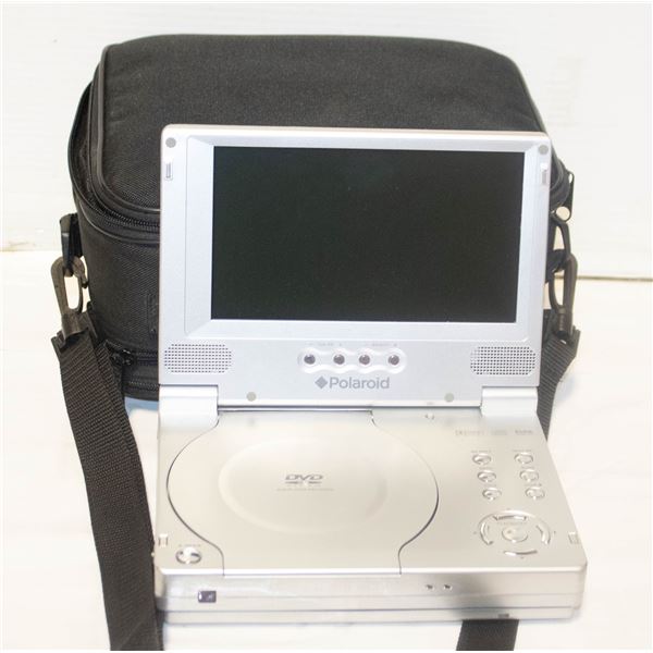 POLAROID DVD PLAYER W/CASE+HEAD PHONE+CHARGER ETC