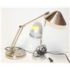 Image 1 : 2 SILVER TONED 120V NIGHT TABLE LIGHTS
