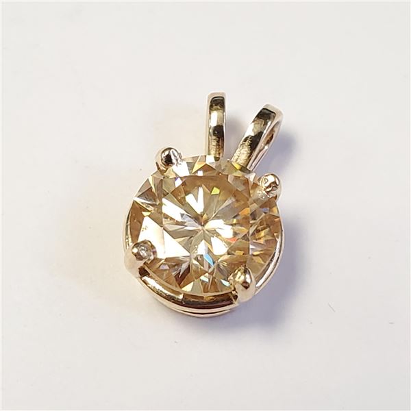 BZ1754-26 14K YELLOW MOISSANITE(3.2CT) PENDANT