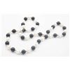 #314-BLACK AGETE & FRESH WATER PEARL NECKLACE 18"