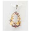 Image 1 : #332-YELLOW CITRINE & FANCY SAPPHIRE PENDANT