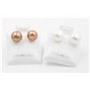 #298- NATURAL AKOYA PEARL STUD EARRINGS 2 SET