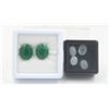 Image 1 : #146-UNHEATED AQUARMARINE 6.80CT&GREEN JADE 14.90C