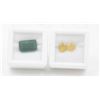 Image 1 : #107-HEATED YELLOW SAPPHIRE 3.15CT & EMERALD 5.85C