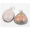 Image 1 : #184-NATURAL UNIKAI & ROSE QUARTZ PENDANT