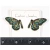 Image 1 : NEW RHINESTONE BUTTERFLY STUD EARRINGS