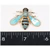 Image 1 : NEW BLUE BEE RHINESTONE BROOCH