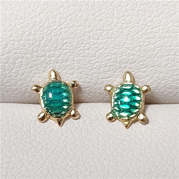 BZ1628-46 10K TURTLE EARRINGS