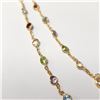 Image 1 : BZ1628-16 SILVER GENUINE GEMSTONE 18" 6CT NECKLACE
