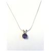 Image 1 : BZ1628-38 SILVER AMETHYST 16" NECKLACE