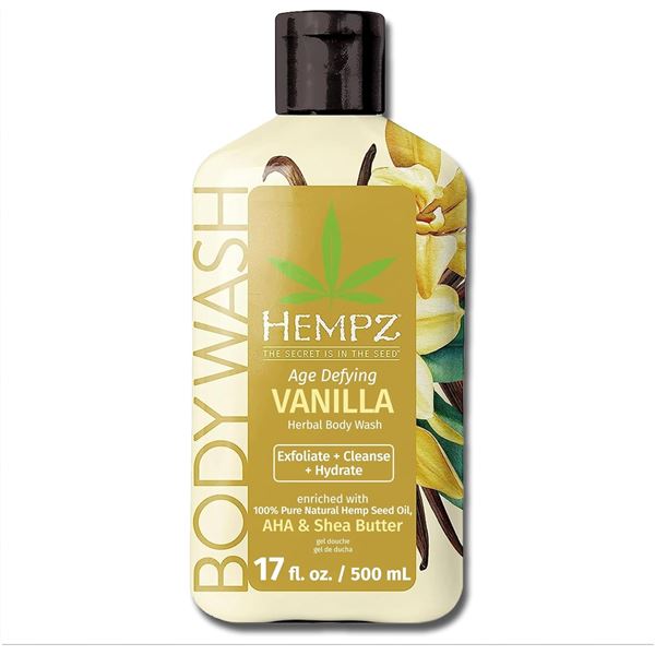 NEW 500ML HEMPZ AGE DEFYING VANILLA HERBAL BODY