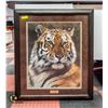 Image 1 : 33.25 X 38.5 INCHES FRAMED TIGER