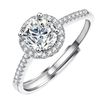 Image 1 : 2 CT GRA CERTIFIED MOISSANITE 925 SILVER