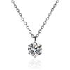 Image 1 : 2 CT GRA CERTIFIED MOISSANITE 925 SILVER NECKLACE