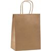 Image 1 : NEW 100 PACK BROWN PAPER BAGS 10" X 8" X 4.75"